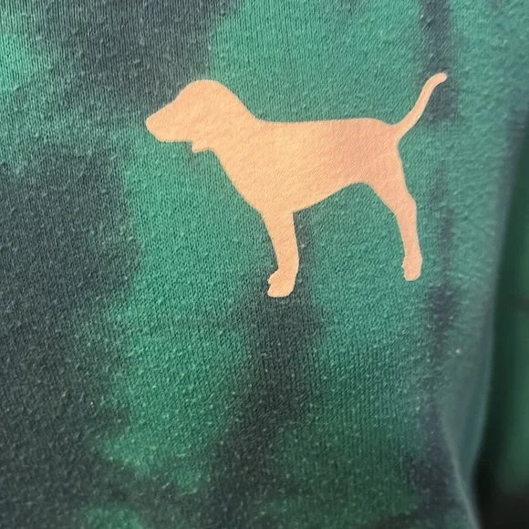 Teal Tie-Dye Long Sleeve Shirt with Dog Logo - Picture 2 of 5